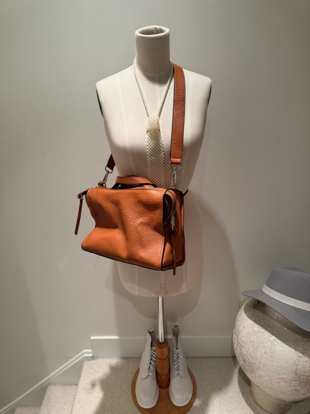 Fendi Brown Pebbled Leather Crossbody Bag